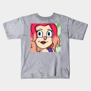 mnm1315 Pink Hair Drawing Kids T-Shirt